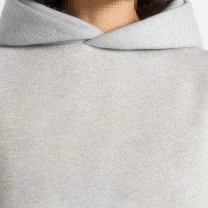 Sudadera con capucha de forro polar de alta calidad para mujer, corte holgado extragrande, conjunto de chándal con logo personalizado, venta al por mayor, ropa urbana lisa en blanco. - Product Image 4