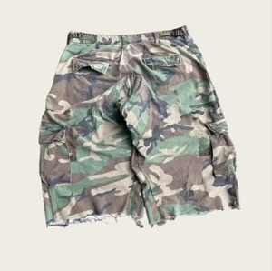 Shorts cargo camouflage pour homme, taille mi-haute, élastique, respirant, en coton, style décontracté avec poches - Product Image 1