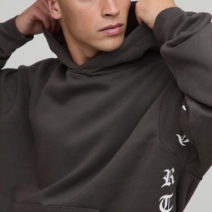 Conjunto Deportivo Holgado Personalizado para Hombres y Niños, de Algodón de Alta Calidad, con Sudadera con Cremallera y Pantalones Acampanados - Product Image 6