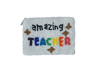 Porte-monnaie carrés artisanaux perlés pour la Journée des enseignants – Uniques, durables et élégants – Haute qualité par MULTI CRAFT - Product Image 1