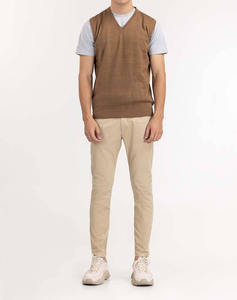 Suéter de punto sin mangas con cuello en V, personalizable, talla grande para hombre, suéter de invierno de cachemira para hombre, personalizable - Product Image 2