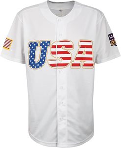 Maillot de baseball pour homme, 250e anniversaire des États-Unis, drapeau américain, boutonné, pour la fête de l'indépendance du 4 juillet - Product Image 3