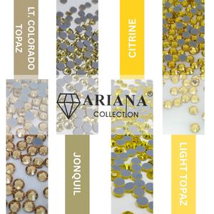 ARIANA Jonquil Citrine Light Topaz LCT Cristales de Estrás Termoadhesivos de Base Plana para Prendas, Joyería, Equipo Ecuestre y Pantalones - Product Image 1