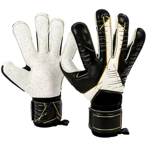 Gants de gardien de but de football professionnels unisexes, logo personnalisé, protection de football adaptée à l'extérieur, fabriqués en cuir de qualité, OEM - Product Image 1