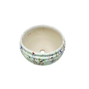 Small Multi Ceramic <b>Pot</b> Planter with Drain Holes for <b>Succulents</b> Decorative Indoor Outdoor Gamla for Balcony Home Office - Product Image 1