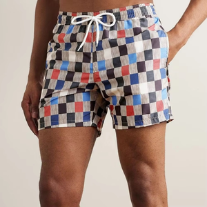 Pantalones Cortos Deportivos a Cuadros para Hombre, de Secado Rápido, Cintura Media, Tela de Poliéster - Product Image 5