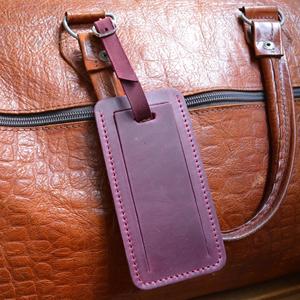 Personalized Travel Luggage Tags Genuine Leather Bag Tags Privacy Cover Suitcase Name Labels Custom Set LMP-0211 - Product Image 2