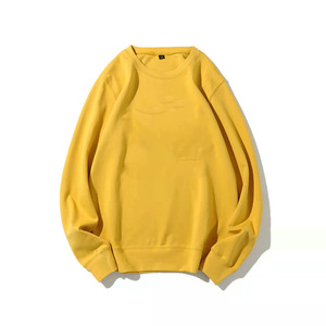 Men's Crew Neck Sweatshirt Solid Color Regular Fit Knitted Cotton Pullover Autumn Casual Wear - Product Image 3