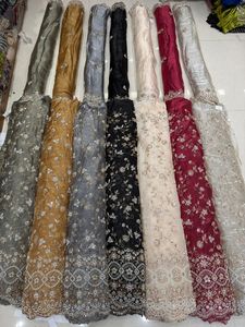 Hand Made Embroidered Floral Silk Fabric Luxury Beaded <b>Sequin</b> Indian Fabric Use for Bridal Lehenga Saree and Dress <b>Material</b> - Product Image 4