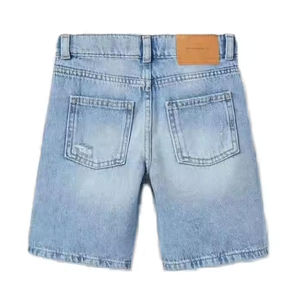 Shorts en jean décontractés personnalisés pour hommes et femmes, taille mi-haute, vente en gros, mode streetwear, appliques et strass personnalisés - Product Image 1