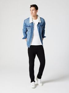 แจ็คเก็ตยีนส์สไตล์เวิร์คแวร์ |   เสื้อโค้ทยีนส์ผู้ชายแบบทนทานหลายกระเป๋า - Product Image 5