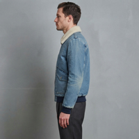 Veste en jean vintage tendance pour homme, idéale pour l'hiver, style décontracté, logo brodé en chenille personnalisé, coupe-vent.