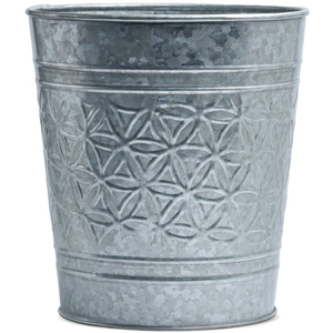 Nouveauté : Poubelles rondes en métal faites à la main, poubelles pour tous les types de déchets intérieurs et extérieurs, finition argentée - Product Image 2