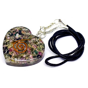Multi piedra orgonita corazón colgante venta al por mayor colgante orgonita colgantes - Product Image 1