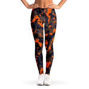 Trendy Active wear Women <b>Legging</b> Full Length Yoga <b>Leggings</b> With Intricate Black And Beige <b>Pattern</b> Printed Spandex Polyester - Product Image 4