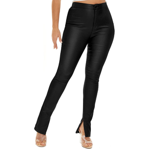 Pantalones de Cuero Sintético Elásticos de Cintura Alta para Mujer, Brillantes, Impermeables, de Secado Rápido, Diseño Elegante, Calidad Premium - Product Image 3