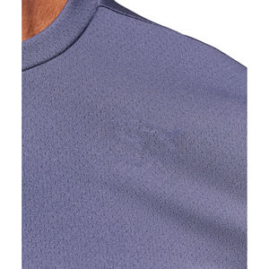T-shirt à manches courtes pour homme, bleu marine, col rond, coupe classique, couleur unie, décontracté, tricoté, respirant, polyester - Product Image 4