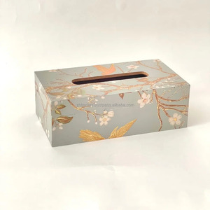 Caja de Pañuelos Multifuncional de Esmalte Personalizada Premium, Diseño Elegante con Incrustaciones Hechas a Mano, Impermeable para Baños de Lujo - Product Image 2