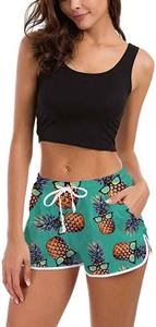 OEM Service Casual Women's Beach Shorts with Button Fly Custom Logo & Colors Breathable Quick Dry 100% Polyester Factory Price - Product Image 3