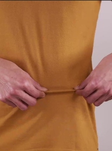 Chemise Homme Jaune Moutarde à Manches Courtes avec Logo Brodé, 100% Coton Uni, Décontractée, Été, Écologique, Sans Col - Product Image 2