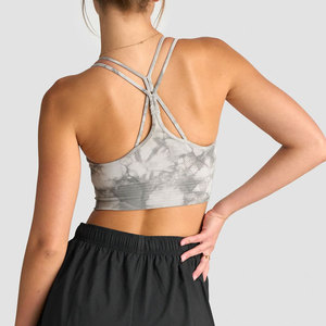Soutien-gorge de sport personnalisé par sublimation pour femme, vêtements de gym, tenue d'été, dos croisé, vente chaude, décontracté, pour entraînement en extérieur - Product Image 2
