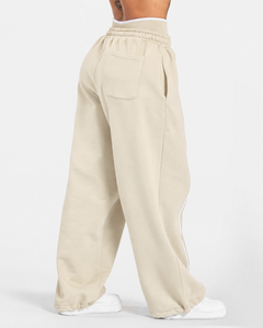 Wholesale <b>Women</b> Contrastline Zip <b>Jacket</b> Tracksuit Set Casual Two Piece Outfit Relaxed Fit Wide Leg Pants Matching Clothing - Product Image 6