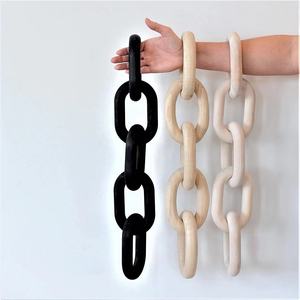 Cheap Hot Sale Wooden Vertical Hanging Modern Farmhouse Art Wall Decor 5 Link Chain Decoration for Home - Product Image 4