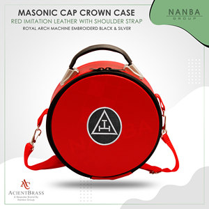 Estuche para Gorra de Capítulo del Arco Real Masónico Rojo, Bolsa de Transporte Suave con Cierre de Cremallera, Construcción Ligera y Duradera, Negro - Product Image 2