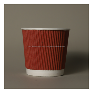 Eco Friendly Double Wall Paper Cups Waterproof Protection 4oz 120 ml Capacity Private Labeling Suitable For Hot & Cold Beverages - Product Image 1
