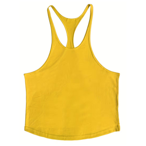 Chaleco Deportivo Transpirable de Manga Larga para Hombre, Talla Grande, Cuello Redondo, Tejido de Poliéster y Algodón, Secado Rápido, Color Amarillo - Product Image 1