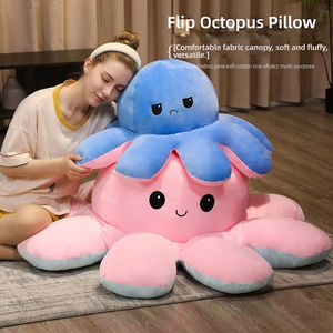 Aika - Peluche de <span class=keywords><strong>Pulpo</strong></span> <span class=keywords><strong>Reversible</strong></span> <span class=keywords><strong>Gigante</strong></span> Personalizado al por Mayor, Juguete de Peluche para Niños, Decoración del Hogar - Product Image 4