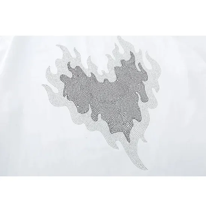 Camiseta de Punto Personalizada de Alta Calidad con Pedrería, 250 g/m², Algodón Orgánico, Corte Holgado, Estilo Urbano, Unisex, Transpirable - Product Image 2