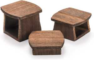 Présentoirs rustiques en bois faits à la main, mini socles pour bijoux, montres et décoration intérieure - Product Image 2