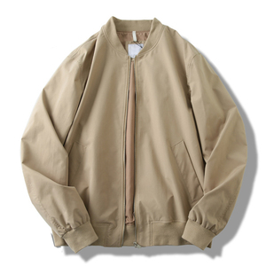 Blouson bomber uni pour homme, fermeture éclair, col montant, style streetwear décontracté, à capuche, respirant, en toile de polyester, hiver - Product Image 5
