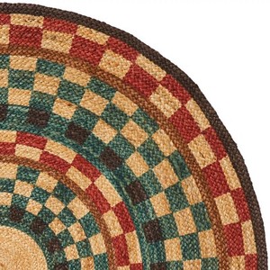 Modern Eco-Friendly 100% Solid Jute Rug Natural Printed Design Machine Made Washable Non-Slip Medium Pile Stain Resistant Dirt - Product Image 3