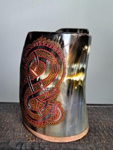 Handmade <b>Ceramic</b> Beer <b>Mug</b> With Handle Vintage Pottery Drinking Cup Rustic Barware <b>for</b> Birthday Gift - Product Image 5