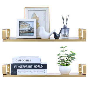 Mygift <span class=keywords><strong>Amazon</strong></span> Hot Item <span class=keywords><strong>2</strong></span> Mảnh Vàng Kim Loại Nổi Tường Kệ-Nhà Hiện Đại Tổ Chức - Product Image 2