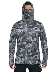 Sudadera con Capucha Unisex con Protección UV UPF 50+, Transpirable, de Secado Rápido, de Spandex/Poliéster, Manga Larga, para Pesca y Kayak - Product Image 1
