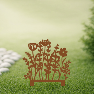 CIFbuy Pali Decorativi Quadrati Vintage in Ferro per Giardino, Segnaposto per Esterni e Patio, Ideali per Paesaggistica e Decorazioni da Giardino, Consigliati per Ambienti con Pioggia - Product Image 2