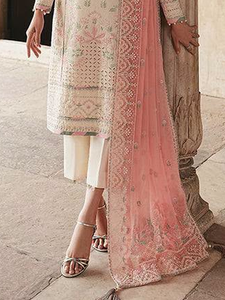 Hot Selling Custom Designs Maxi Length <b>Off</b>-<b>Shoulder</b> Sleeves Breathable Fabric Pakistani Dress Salwar Kameez Party Wear for Dress - Product Image 2