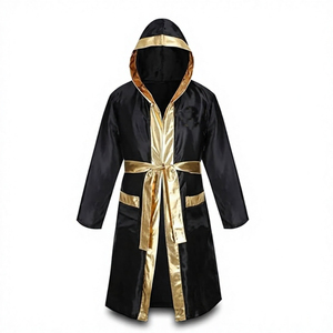 High Quality Custom Jiu Jitsu Kimono Muay Thai Boxing Wear Unisex Boxing Robe New Fashionable Custom Logo Boxing Gowns for Men - Product Image 1