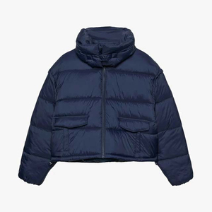 Blouson matelassé à col montant pour femme, chaud et décontracté, avec fermeture éclair intégrale, idéal pour les commandes en gros - Product Image 1