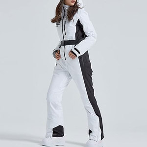 Traje de esquí de una pieza para mujer, mono ajustado impermeable para invierno, para snowboard, esquí y deportes de invierno al aire libre - Product Image 4