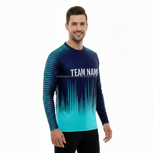 T-shirt à manches longues pour homme personnalisé, doux, respirant, léger, impression sérigraphique - Product Image 6