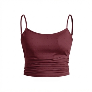 Camiseta Deportiva para Mujer, Transpirable, Ligera, de Spandex/Nailon, de Secado Rápido, Cuello Alto, para Yoga y Entrenamiento - Product Image 5