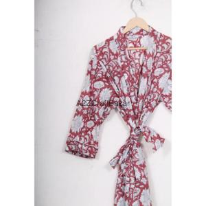 Suéter Tejido a Mano 100% Algodón con Estampado Floral Digital, Cuello en V, Cierre con Cordón, Manga Larga, Transpirable, para Mujer - Product Image 5