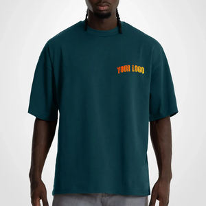 เสื้อยืดผู้ชายคอตตอน 100% รุ่นใหม่ล่าสุด ทรงโอเวอร์ไซส์ ไหล่ตก ระบายอากาศได้ดี แห้งเร็ว ปรับแต่งได้ตามต้องการ - Product Image 1