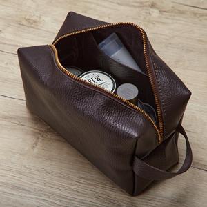 Custom Genuine Buffalo Leather <b>Toiletry</b> <b>Bag</b> Vintage Travel Shaving Dopp Kit Luxury <b>Men</b> Cosmetic Organizer <b>Bag</b> LYG-0115 - Product Image 4