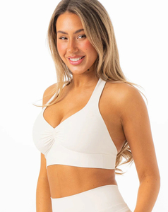Sujetador deportivo de alta sujeción para mujer, de Spandex/Nylon, con cuello en V profundo, transpirable, con estampado digital, alta calidad, precio económico 2026 - Product Image 3