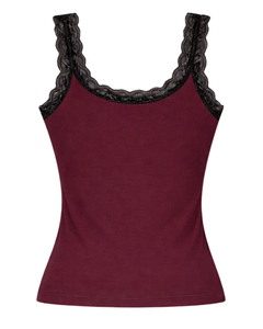 Camisola personalizada para mujer con encaje, algodón, corte ajustado, sin mangas, top de verano, informal, transpirable, suave, para uso diario. - Product Image 6